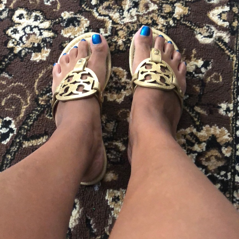 Tory Burch gold sandals